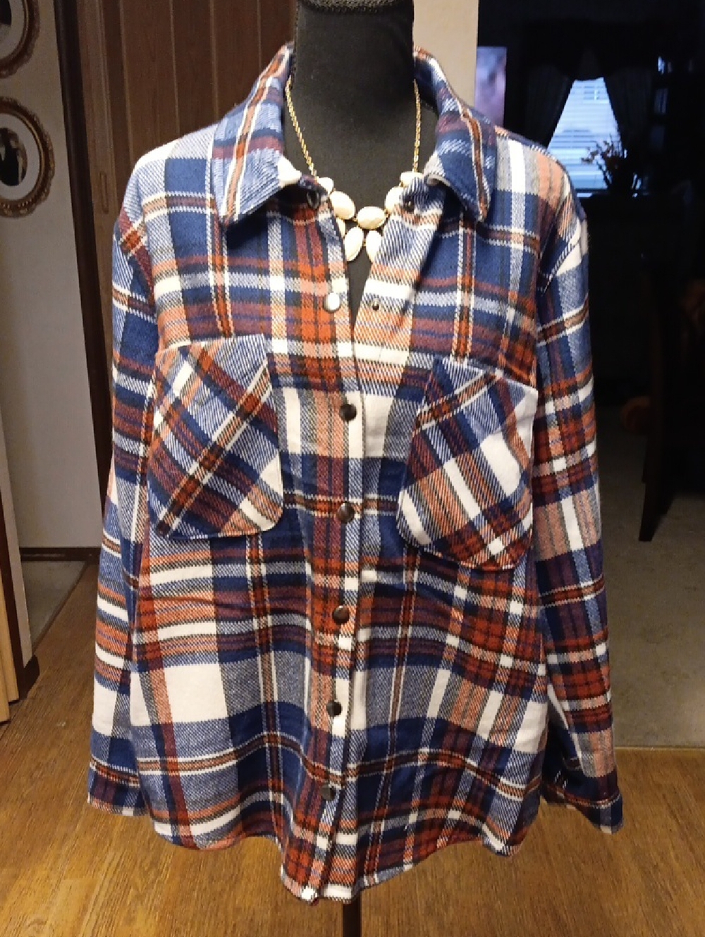 Ecothreads Plaid Shacket Jacket